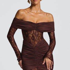 Sauline Maxi Haljina - Plumski Smeđa