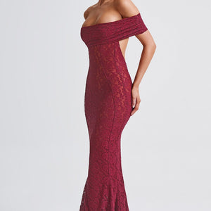 Stephanie Maxi Haljina - Burgundac