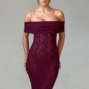 Stephanie Maxi Haljina - Burgundac