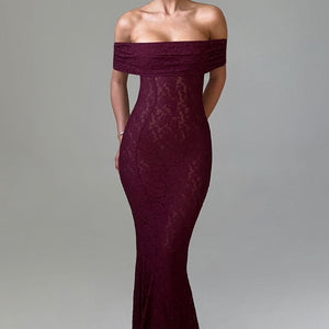 Stephanie Maxi Haljina - Burgundac