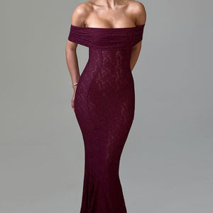 Stephanie Maxi Haljina - Burgundac