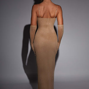 Trixie Maxi Haljina - Zlatni Sjaj