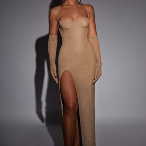 Trixie Maxi Haljina - Zlatni Sjaj