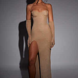 Trixie Maxi Haljina - Zlatni Sjaj