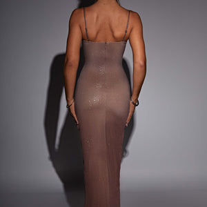 Trixie Maxi Haljina - Sjajni Ombre Print