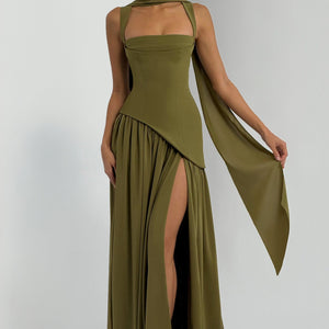Tullulah Maxi Haljina - Tamno Maslinasta
