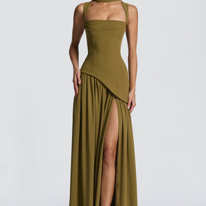 Tullulah Maxi Haljina - Tamno Maslinasta