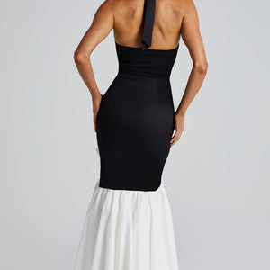 Veronique Maxi Haljina - Crna/Bijela