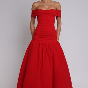 Wilhelmina Midaxi Haljina - Crvena