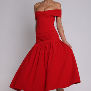 Wilhelmina Midaxi Haljina - Crvena