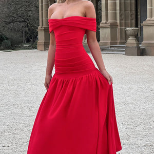 Wilhelmina Midaxi Haljina - Crvena