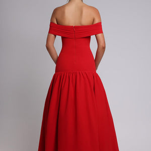 Wilhelmina Midaxi Haljina - Crvena
