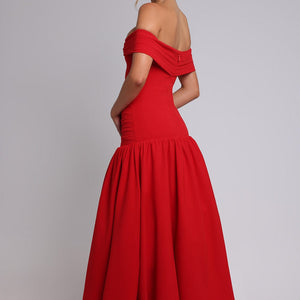 Wilhelmina Midaxi Haljina - Crvena