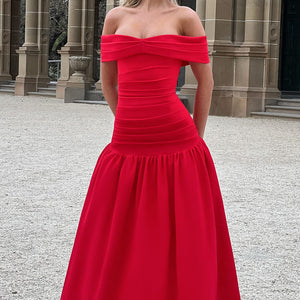 Wilhelmina Midaxi Haljina - Crvena