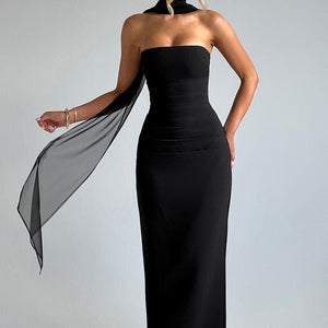 Yulia Maxi Haljina - Crna