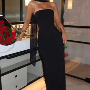 Yulia Maxi Haljina - Crna